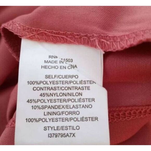 A.U.W. ROSE/PINK SHIFT DRESS SZ.2X EUC - Picture 8 of 9